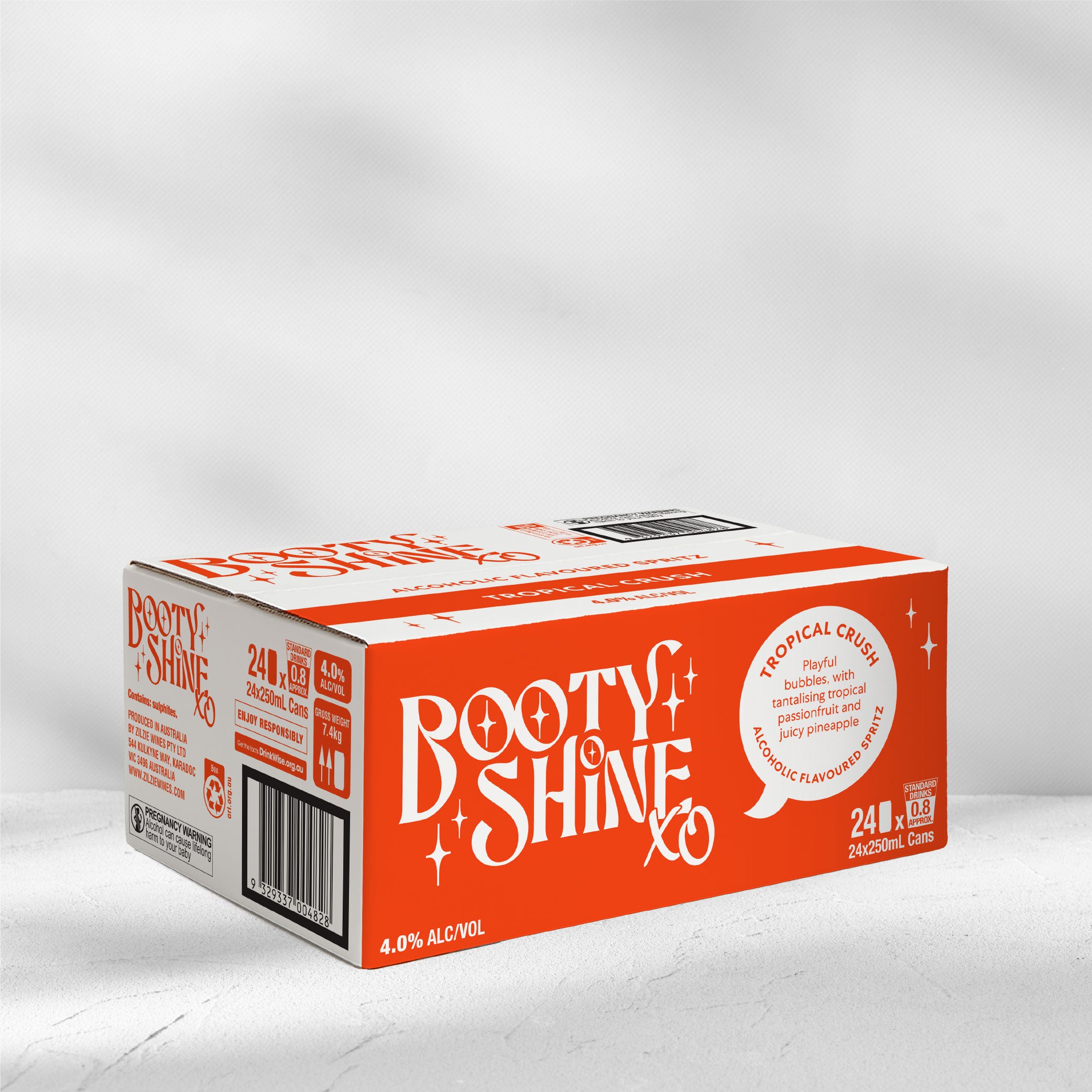 Booty Shine XO Tropical Spritz Cans - 24 Pack